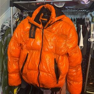 8th District Men's Bold Orange Puffer Jacket